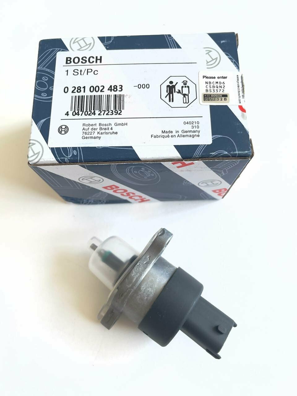 Редукционный клапан Bosch 0281002483, для топливного насоса, 1 шт
