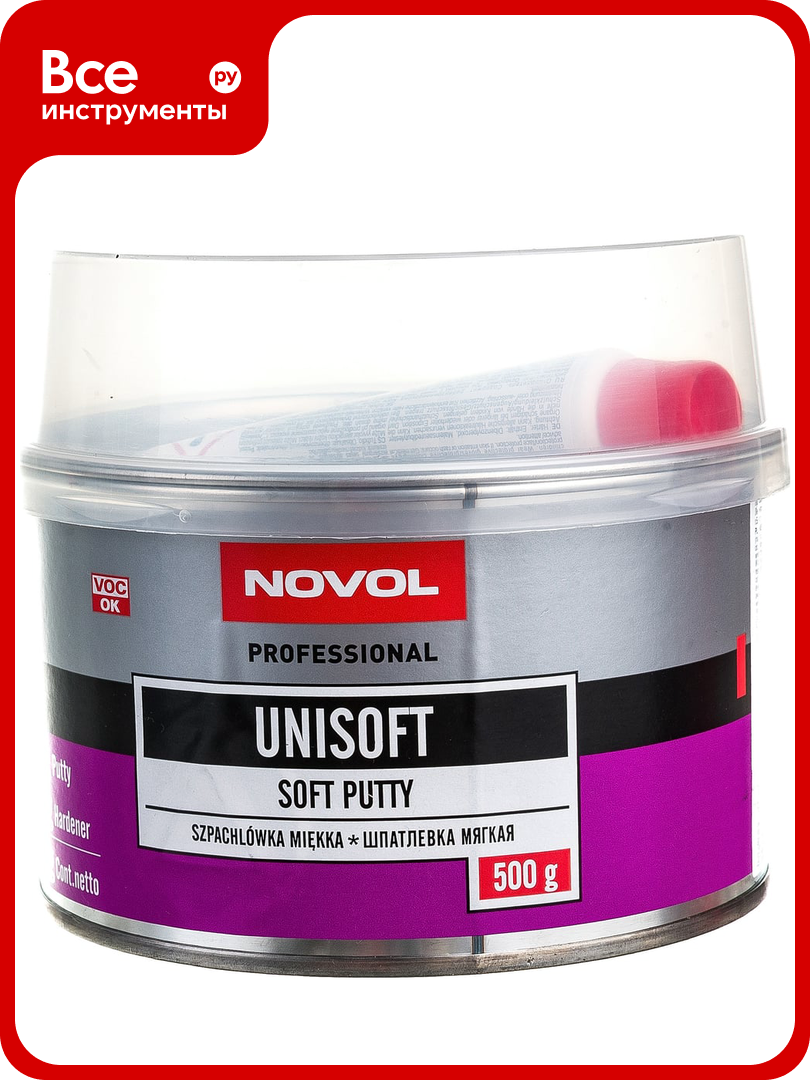 Шпатлевка Novol Unisoft 0.5 кг X6124260