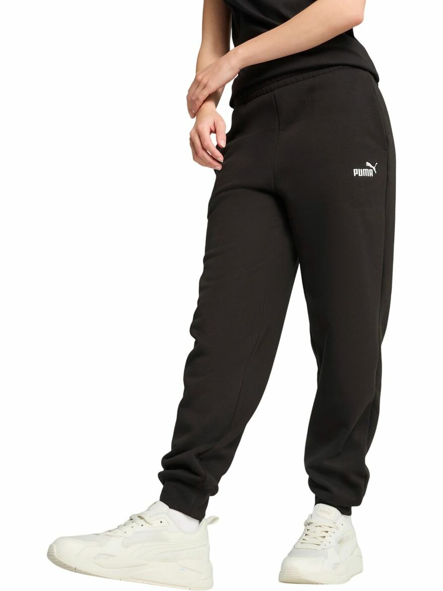 Брюки спортивные PUMA ESS Small No. 1 Logo Comfort High-Waist Sweatpants FL, размер XS, черный