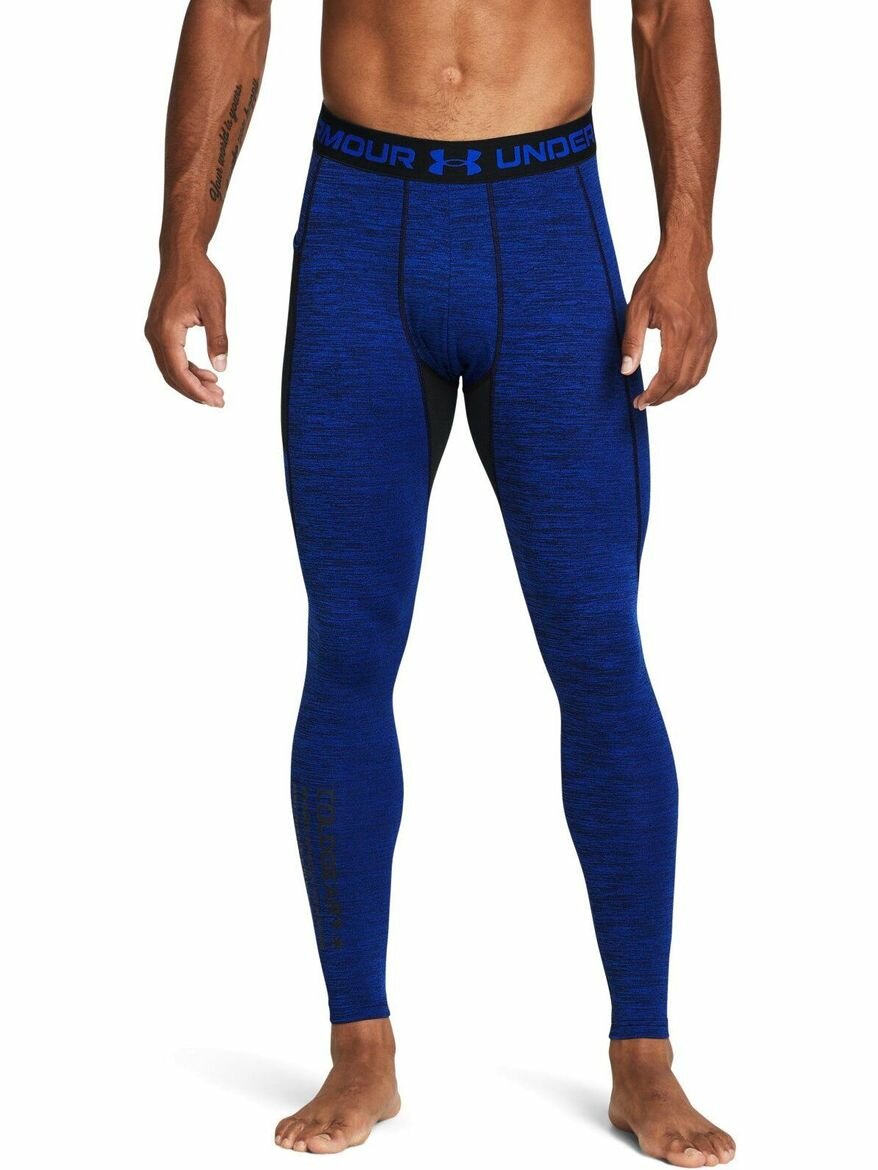 Термолегинсы Under Armour, размер XS, синий/черный