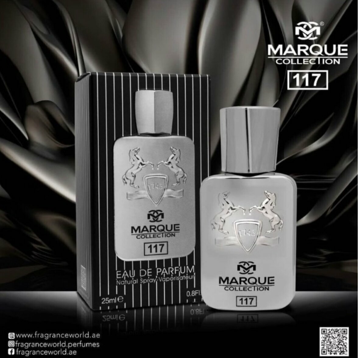 Marque Collection 117 Парфюмерная вода для мужчин, 25 мл, Маркуе