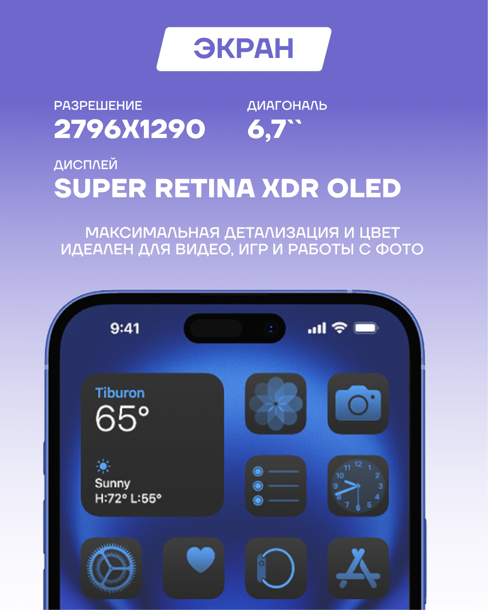 Смартфон Apple iPhone 16 128Gb Ultramarine / ультрамариновый синий (eSIM) — фото 1
