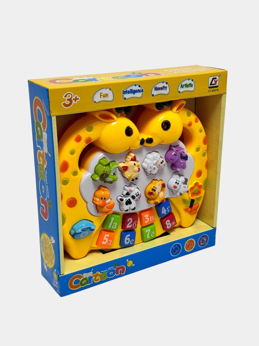 Детское пианино интерактивное жираф CY-6057B развивающий муз. инструмент Код. 00359