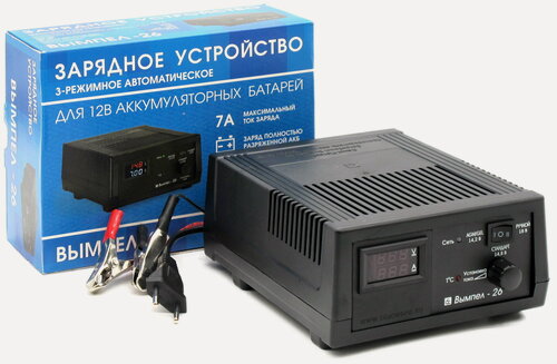 Изображение товара Зарядное устройство для автомобилей Орион Вымпел-26, 12 В, регулировка 0,9-7А