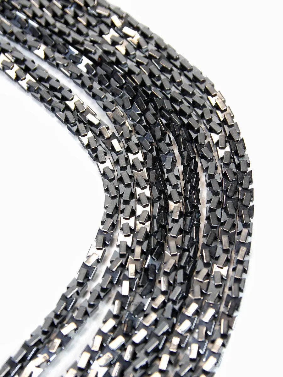 Гематин - бабочки - 3.5 мм, нить 20 см (около 85 шт) — фото 1