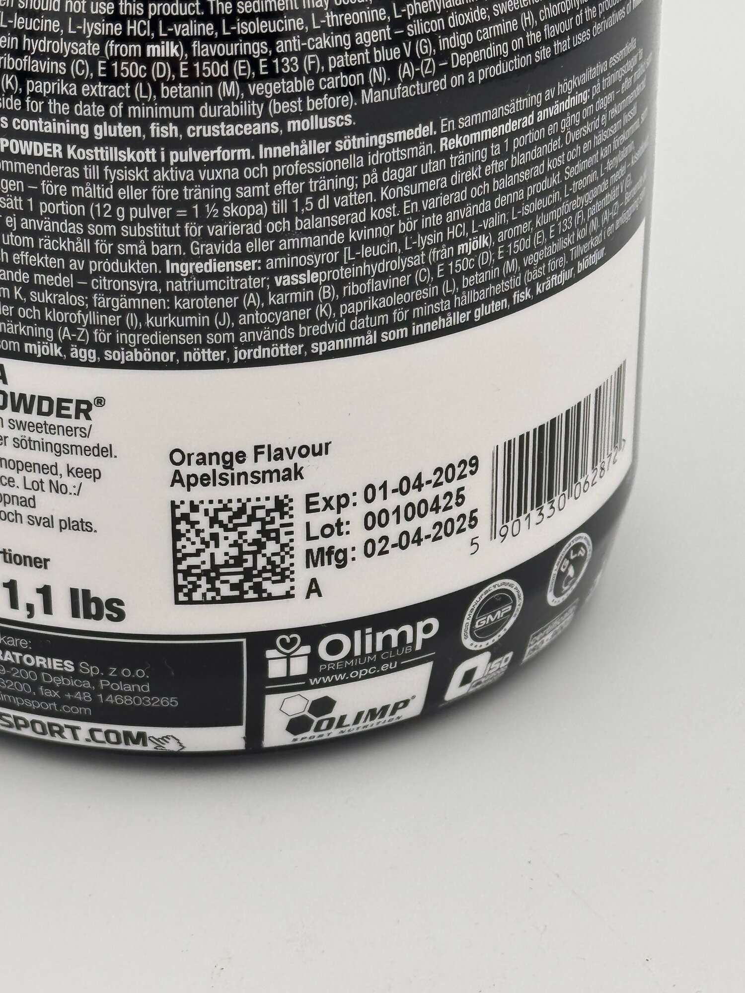 Olimp Amino EAA xplode powder 520g Orange Аминокислоты для роста мыщц — фото 1