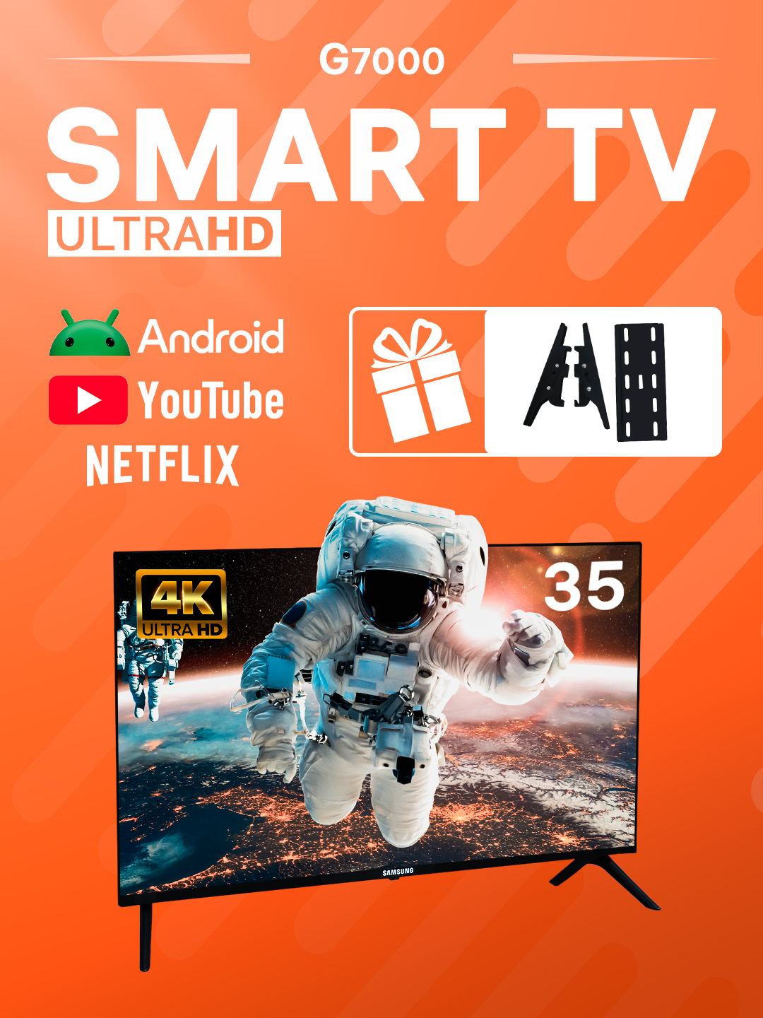 Смарт-телевизор G7000 35" Ultra HD 4K Android TV