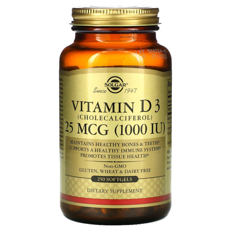 Solgar Vitamin D3 1000 IU 25 mcg Капсула 250 капсул