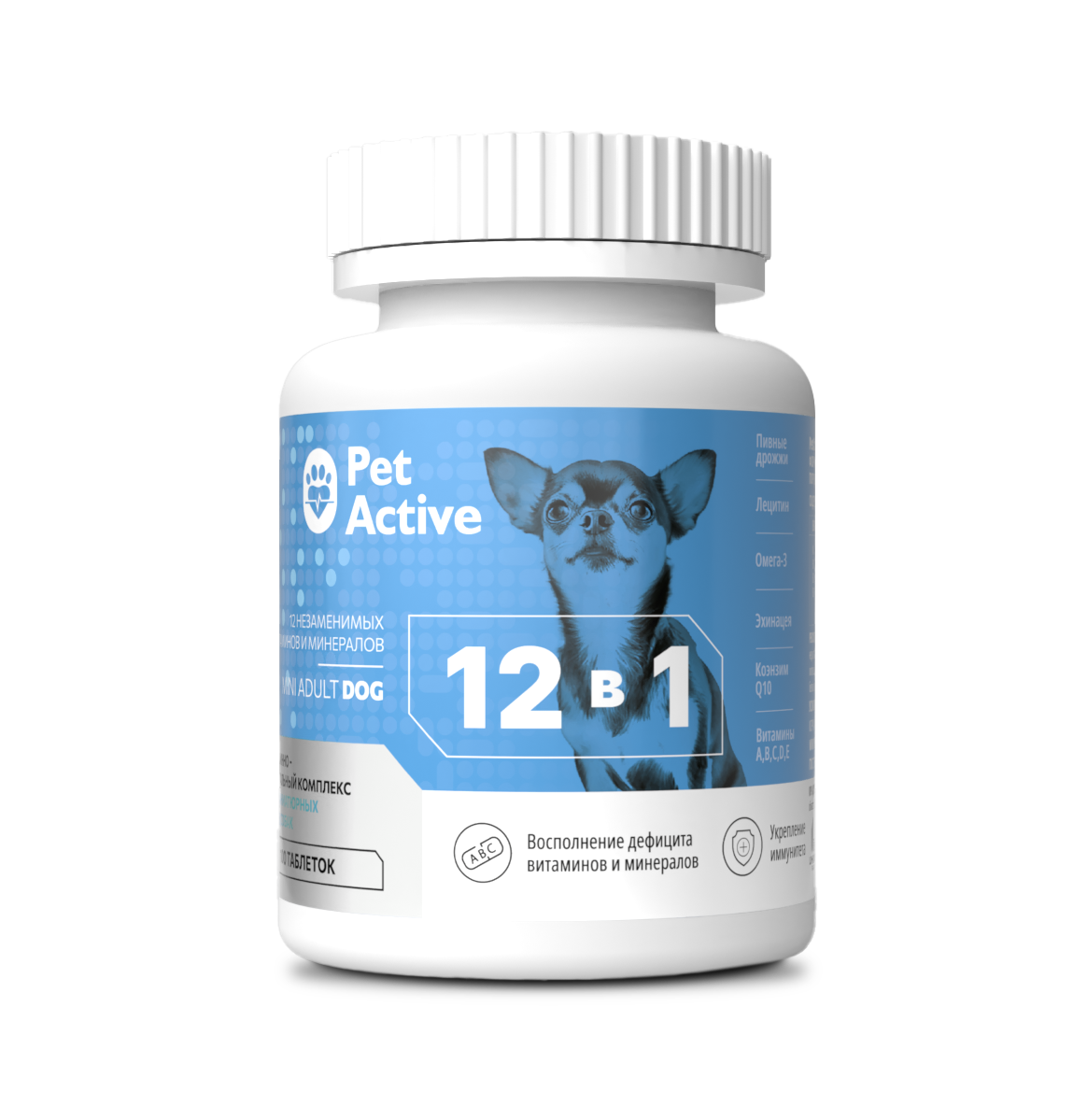 PetActive витаминно - минеральный комплекс 12 в 1 для миниатюрных пород собак