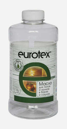 Изображение товара Масло Eurotex-Сауна, огнебиозащитное, для дерева, бесцветное, 800мл