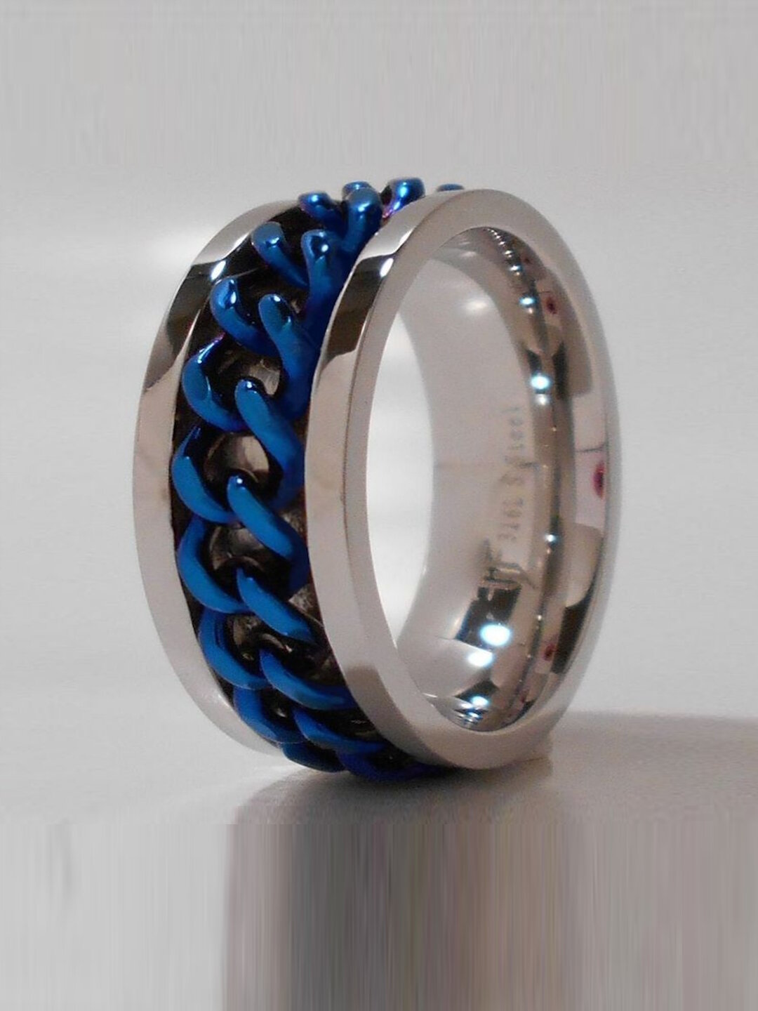 Кольцо переплетенное, размер 17, ширина 8 мм, gray — фото 1