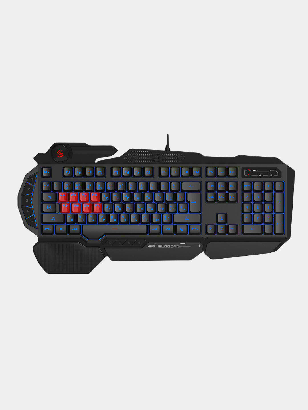 Игровая клавиатура Bloody B318 (Slime Green switch, с RGB-подсветкой металлический корпус)