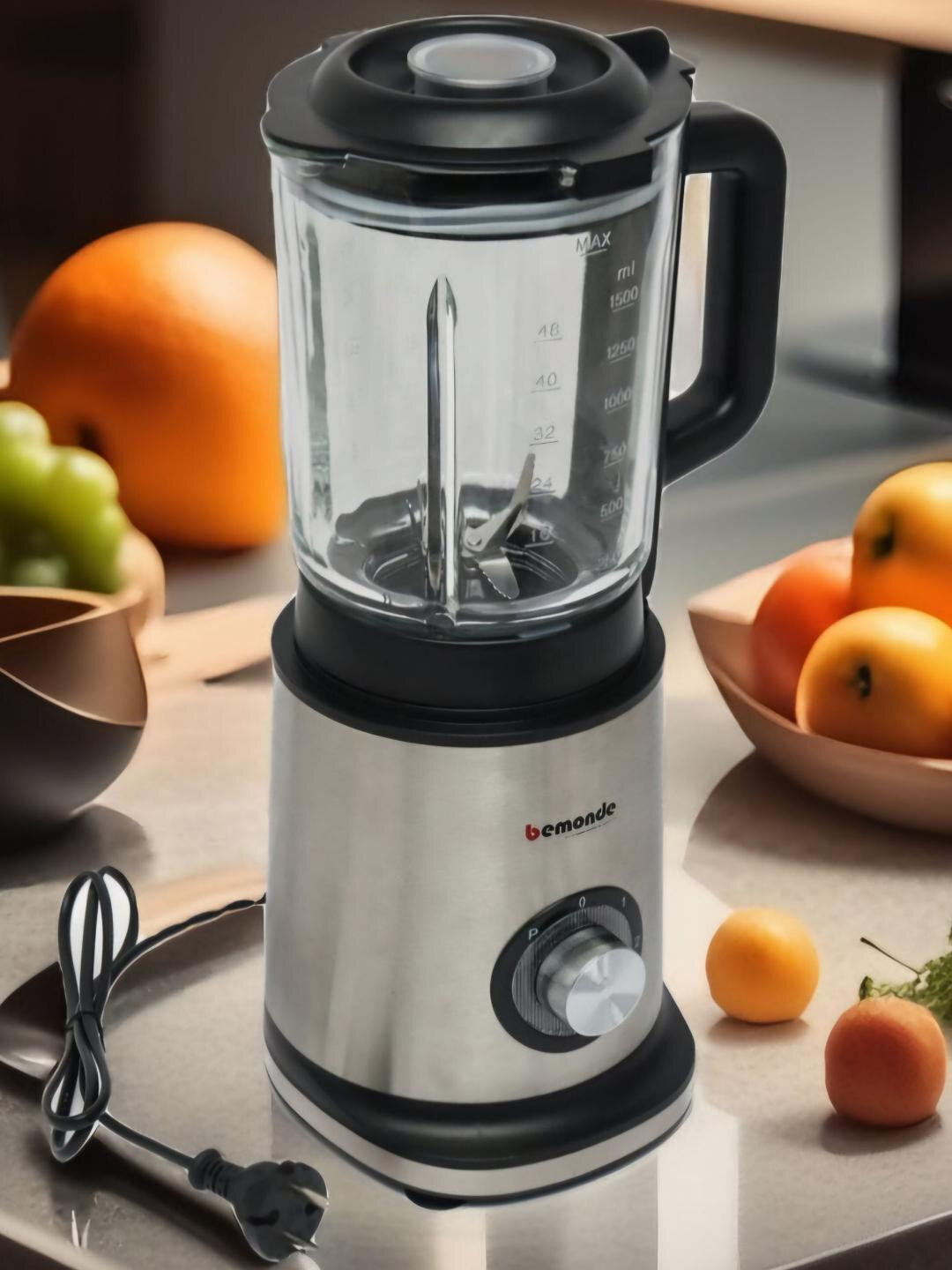Блендер Bemonde BM-BL1021, мощность 800Вт, металлический кувшин, 1,5л, 2 скорости — фото 1