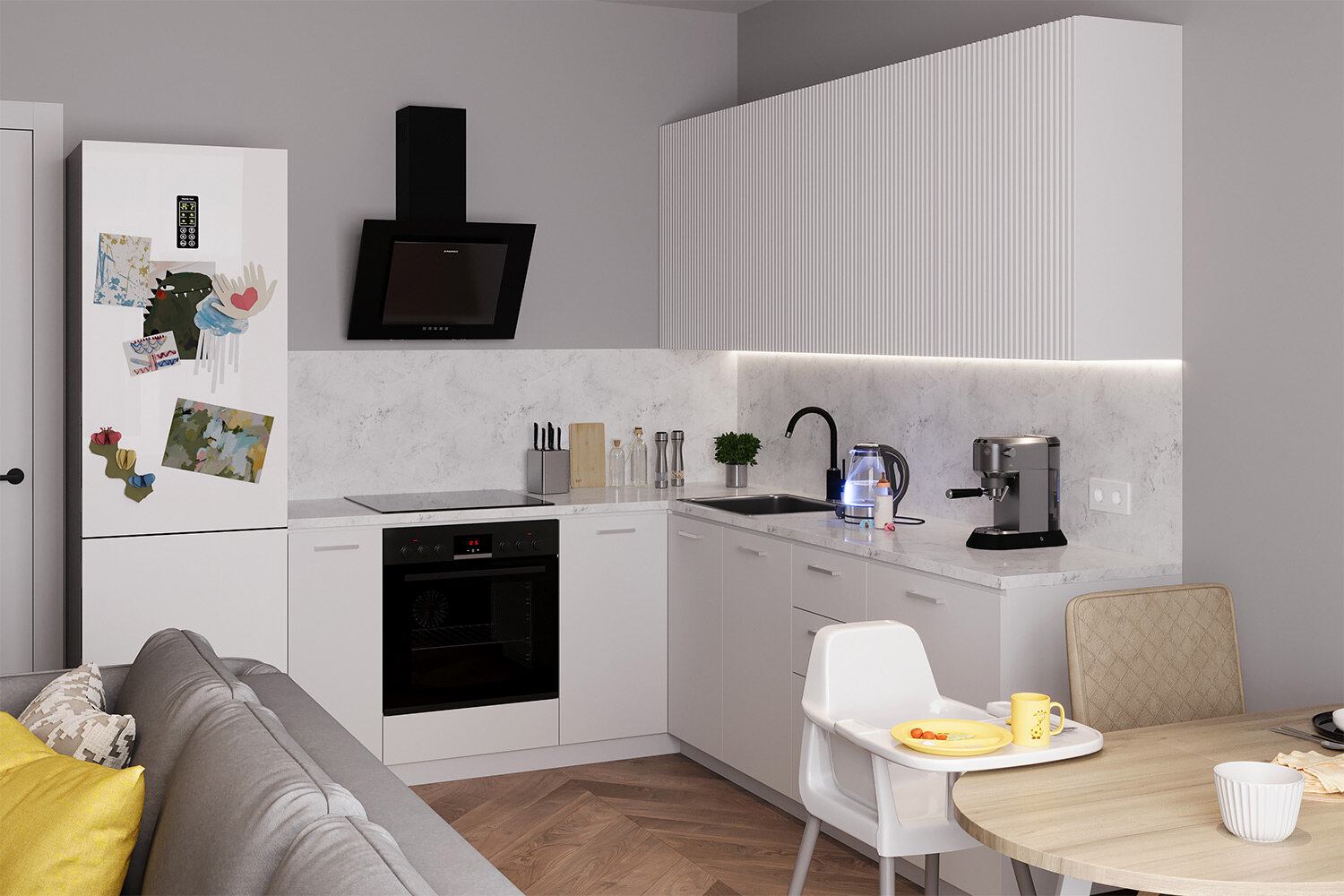 Картинки Детский стул для кормления Антилла, 56х90х62, цвет белый