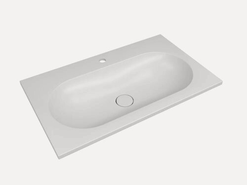 Изображение товара Мебельная раковина Florentina Гавана 80 накладная, из искусственного камня, белая, глянцевая, раковина для ванной, прямоугольная