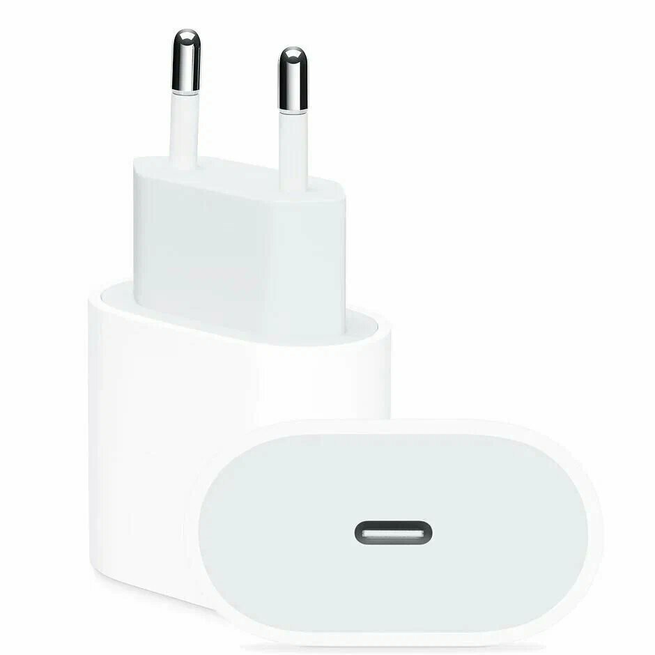 Оригинальное сетевое зарядное устройство Apple 20W USB-C (MHJD3ZM/A, 2-pin) — фото 1