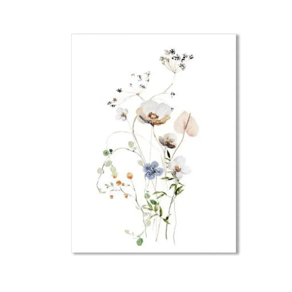 Живопись "Смешанные цветы и листья" Sure Life PICTURE E 30x40 cm no frame