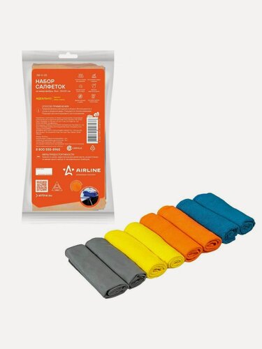 Изображение товара Набор салфеток Airline ABV05 "прямоугольники" из микрофибры (8 шт, 30x30 см)