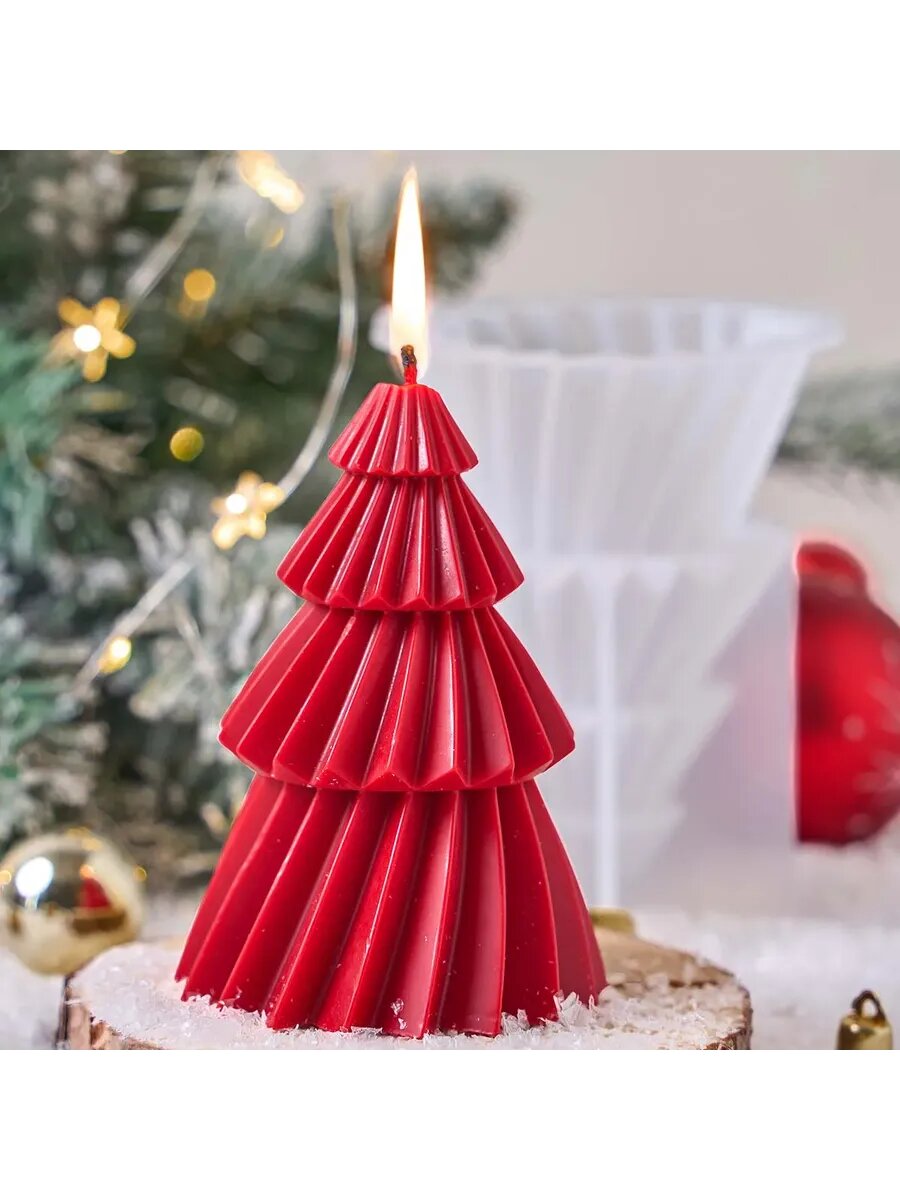 Свеча новогодняя интерьерная Елочка - подарок на Новый год