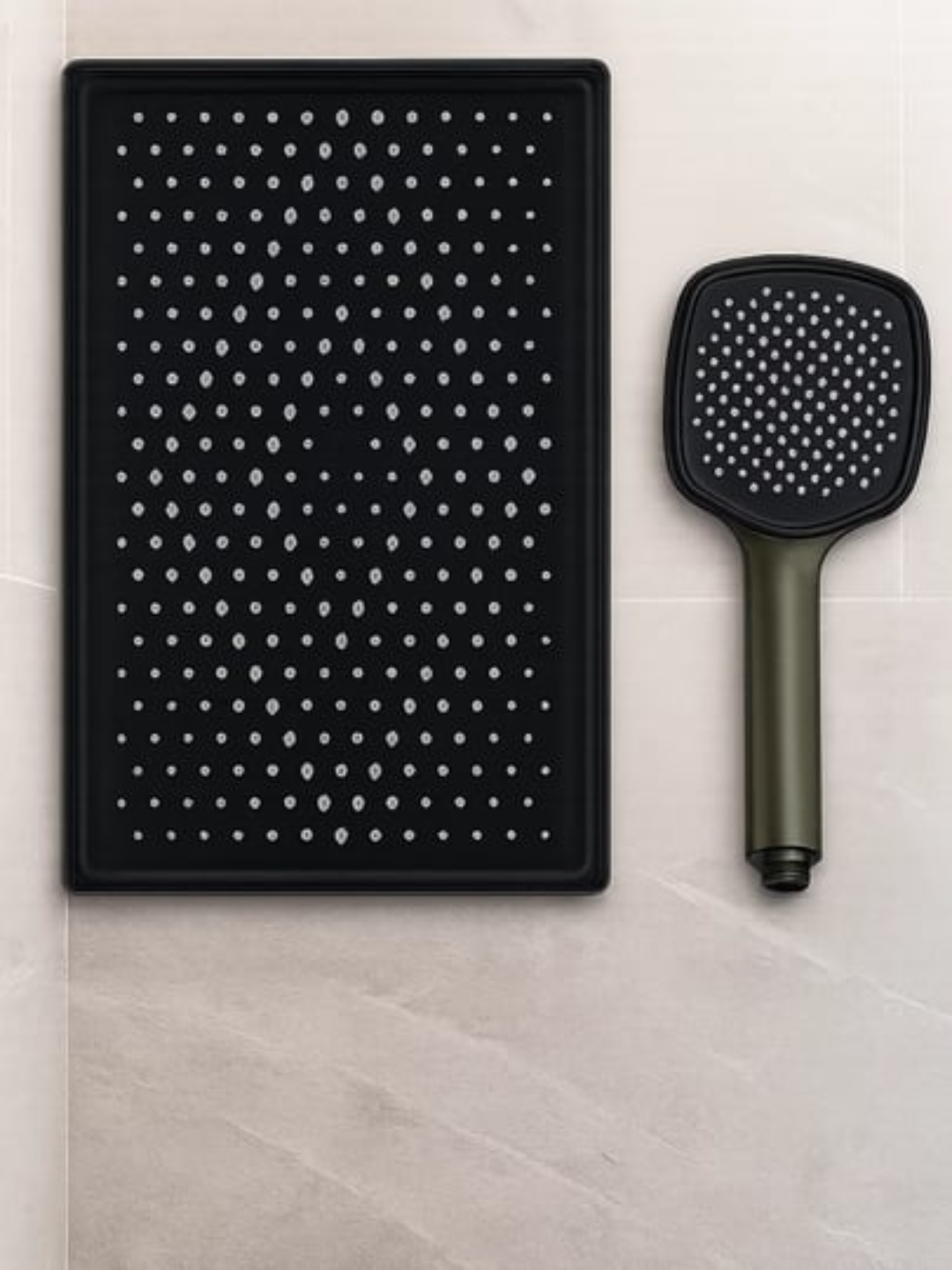 Набор душевых леек: верхний и ручной душ, хромированные, с мягким напором