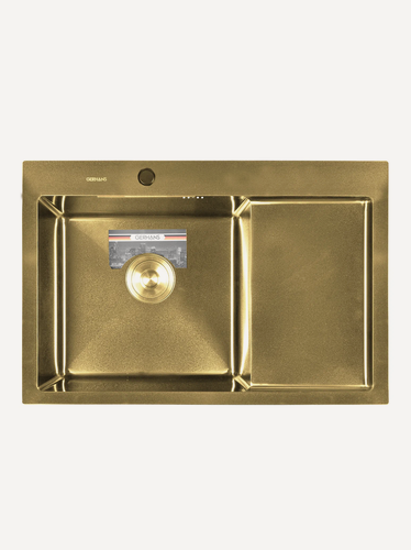 Изображение товара Кухонная мойка из нержавеющей стали Gerhans 7851G-L с PVD покрытием