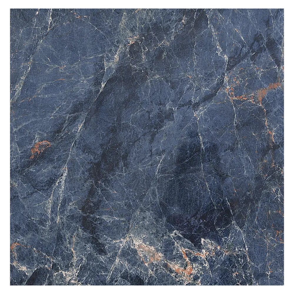 Конкор Опера Блю керамогранит глазурованный полированный 600x600x9мм (1.44м²) тёмно-синий мрамор