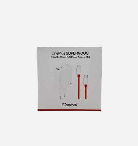 Изображение товара Зарядное устройство (Ванплюс) OnePlus супервоок, с кабелем USB-Type-C, двойное, 120Вт, белое