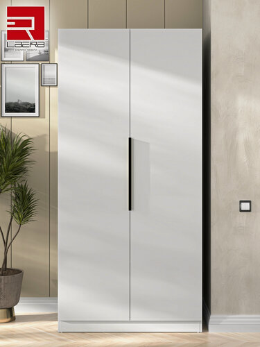 Изображение товара LAERA Шкаф распашной для одежды с полками 90х52х210 см мыло белый