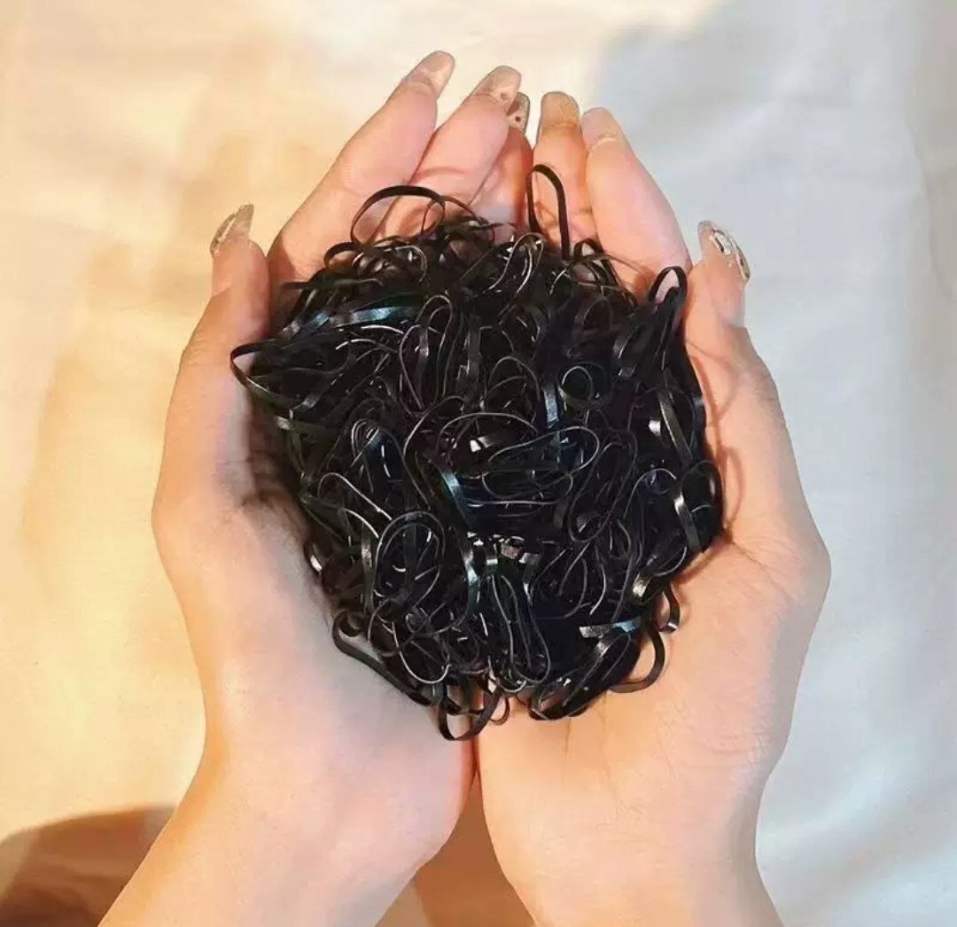 Набор резинок 100 шт, силикон, для девочек, Силиконовые резинки для волос. — фото 1