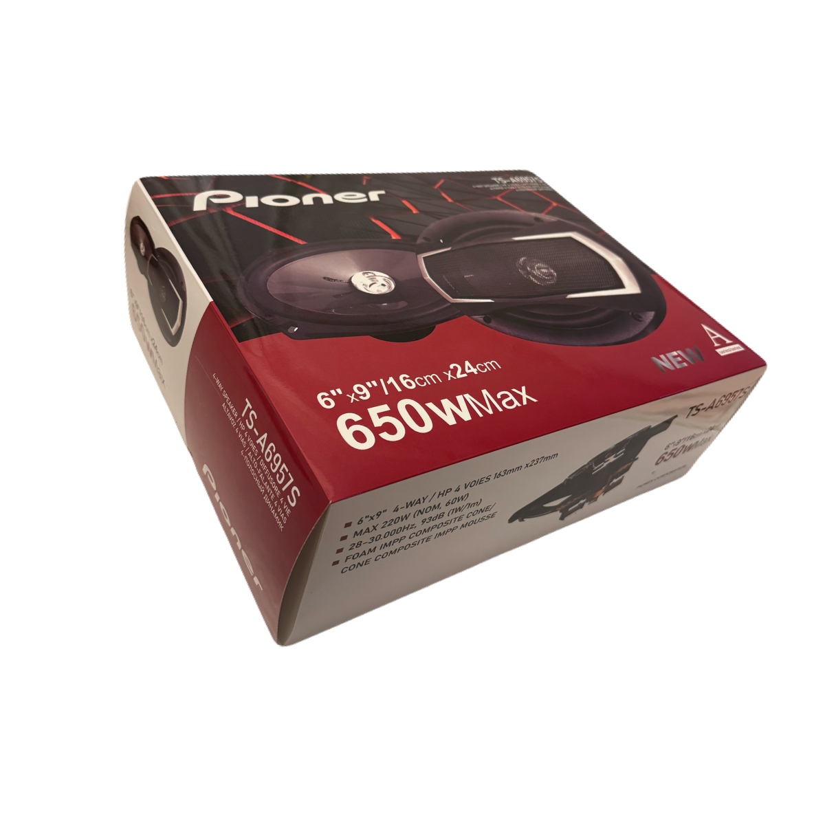 Колонки автомобильные Pioner TS-A6957S, 16x24см, (6x9 дюйм.), 650Вт