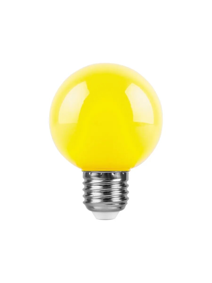 Светодиодная лампа шар 3 Вт E27 желтая матовая