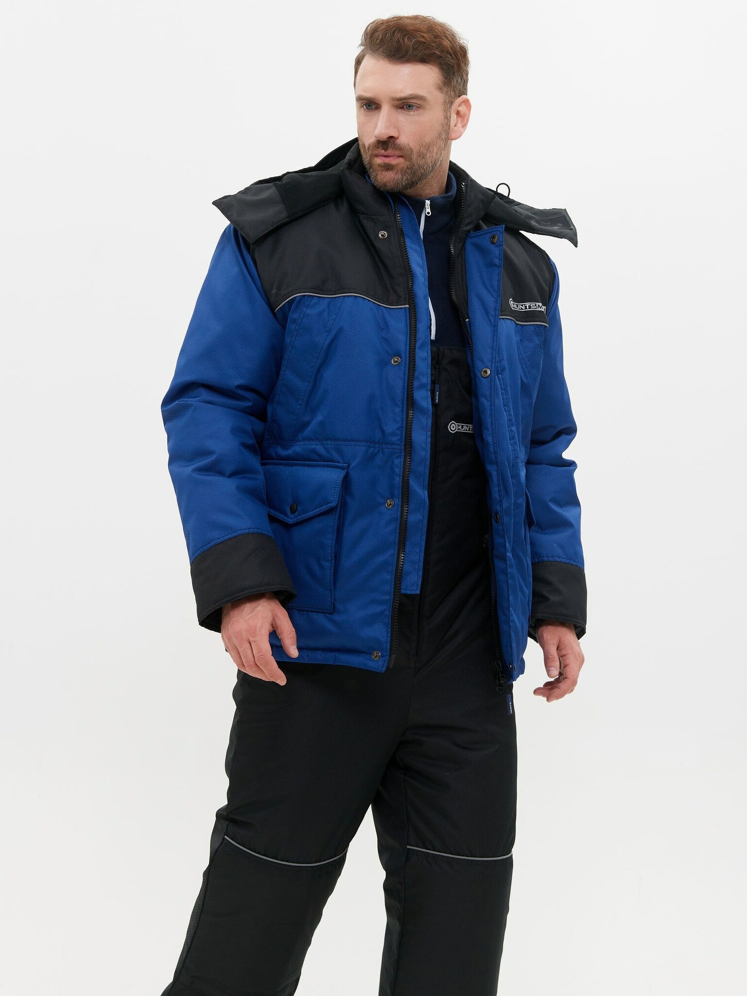 Huntsman 4680641809086 Костюм зимний Полюс ткань Cell цвет Синий/Черный 52-54/170-176 146856-453720