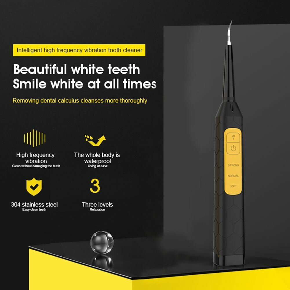 Портативный электрический удалитель зубного камня, 3 режима, беспроводной очиститель зубов для дома и путешествий, 300mAh, USB зарядка
