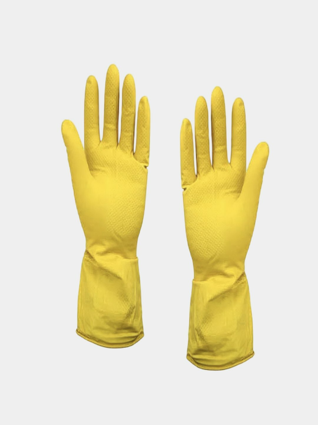 Хозяйственные перчатки, резиновые, желтые, утолщенные, размер L
