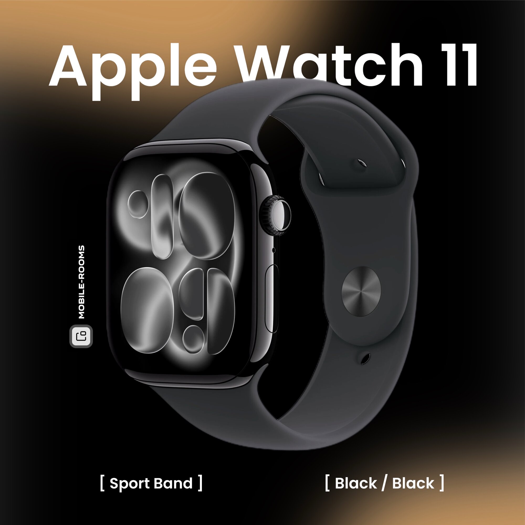 Смарт-часы Apple Watch Series 11 46mm Jet Black Aluminum Case with Black Sport Band M/L