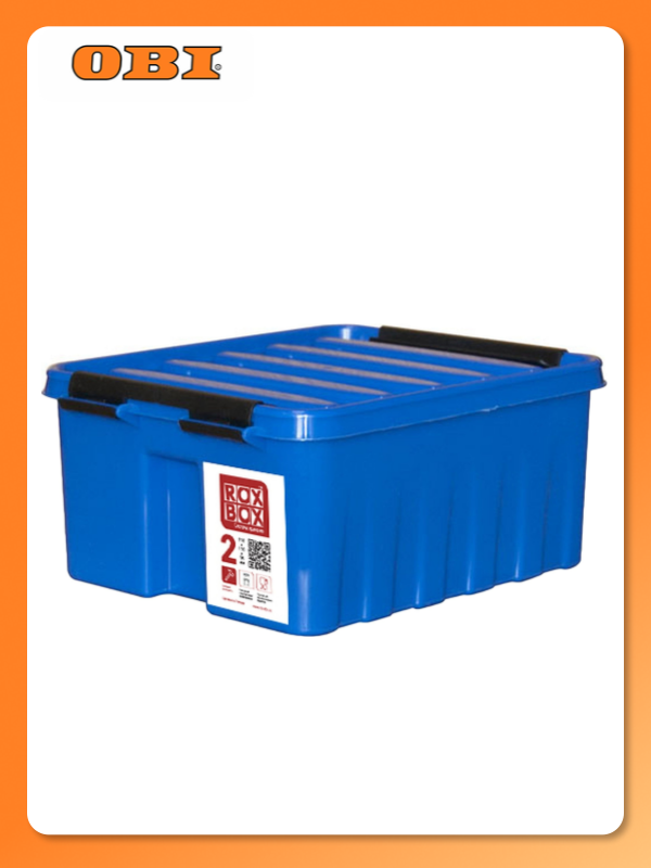 Контейнер для хранения с крышкой ROX-BOX полипропилен синий 100x170x210 мм 25 л