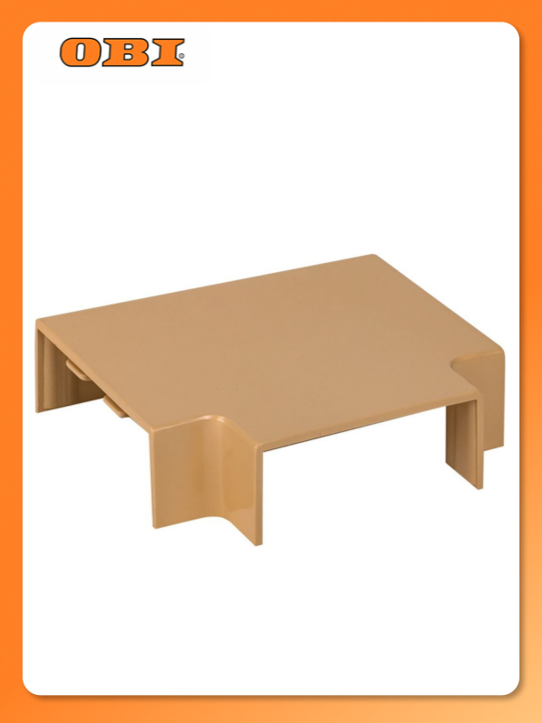 Т-образный разветвитель EKF PROxima пластик коричневый 40x16 мм