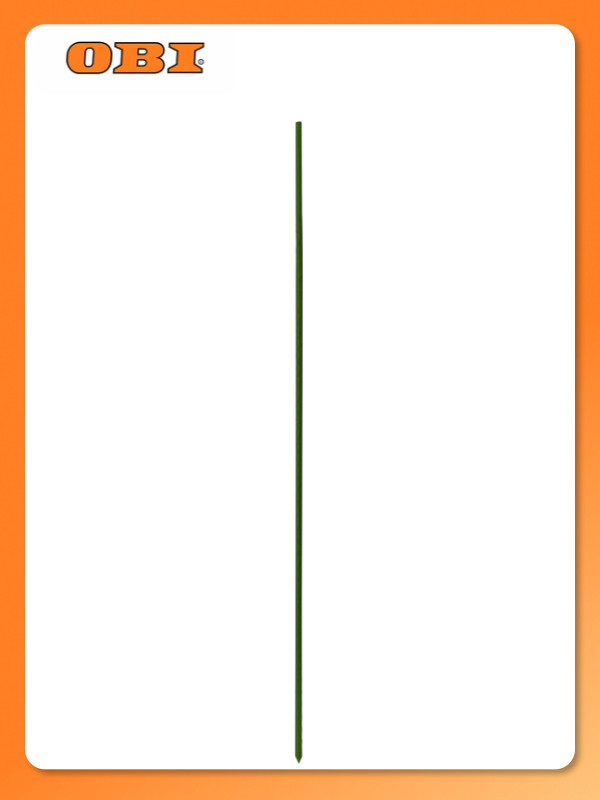 Опора GARDEN SHOW, неразборная, металл, пластик, высота 60 см, зеленая