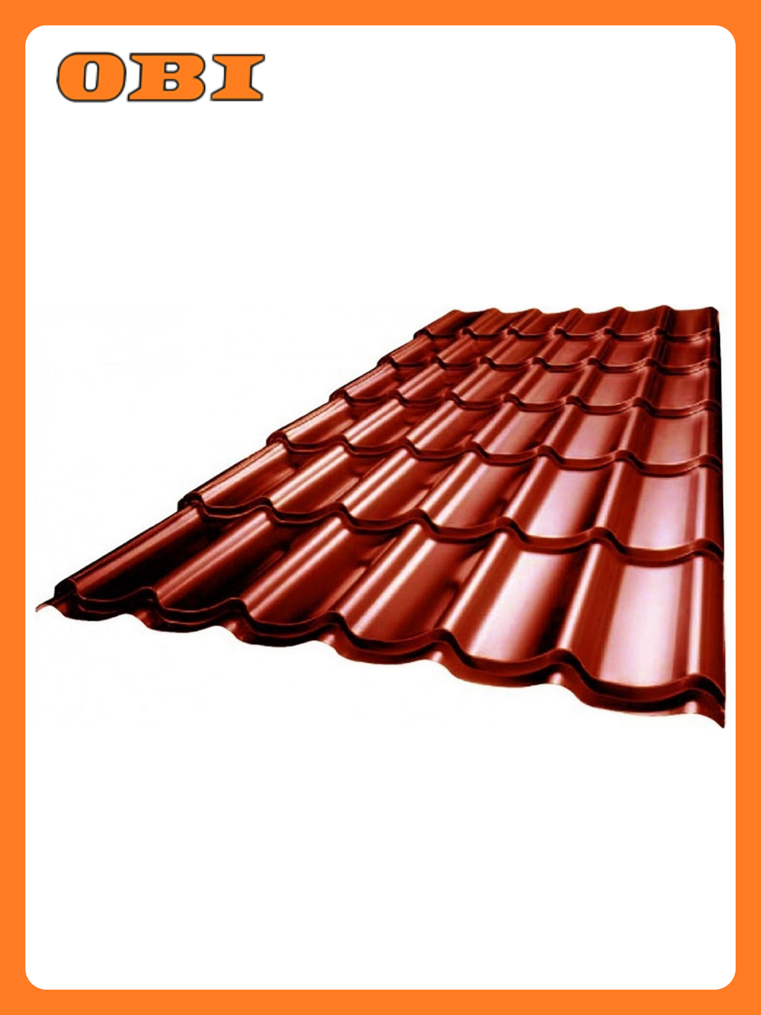 Металлочерепица Таврос красная матовая полиэстер 2250x1100мм