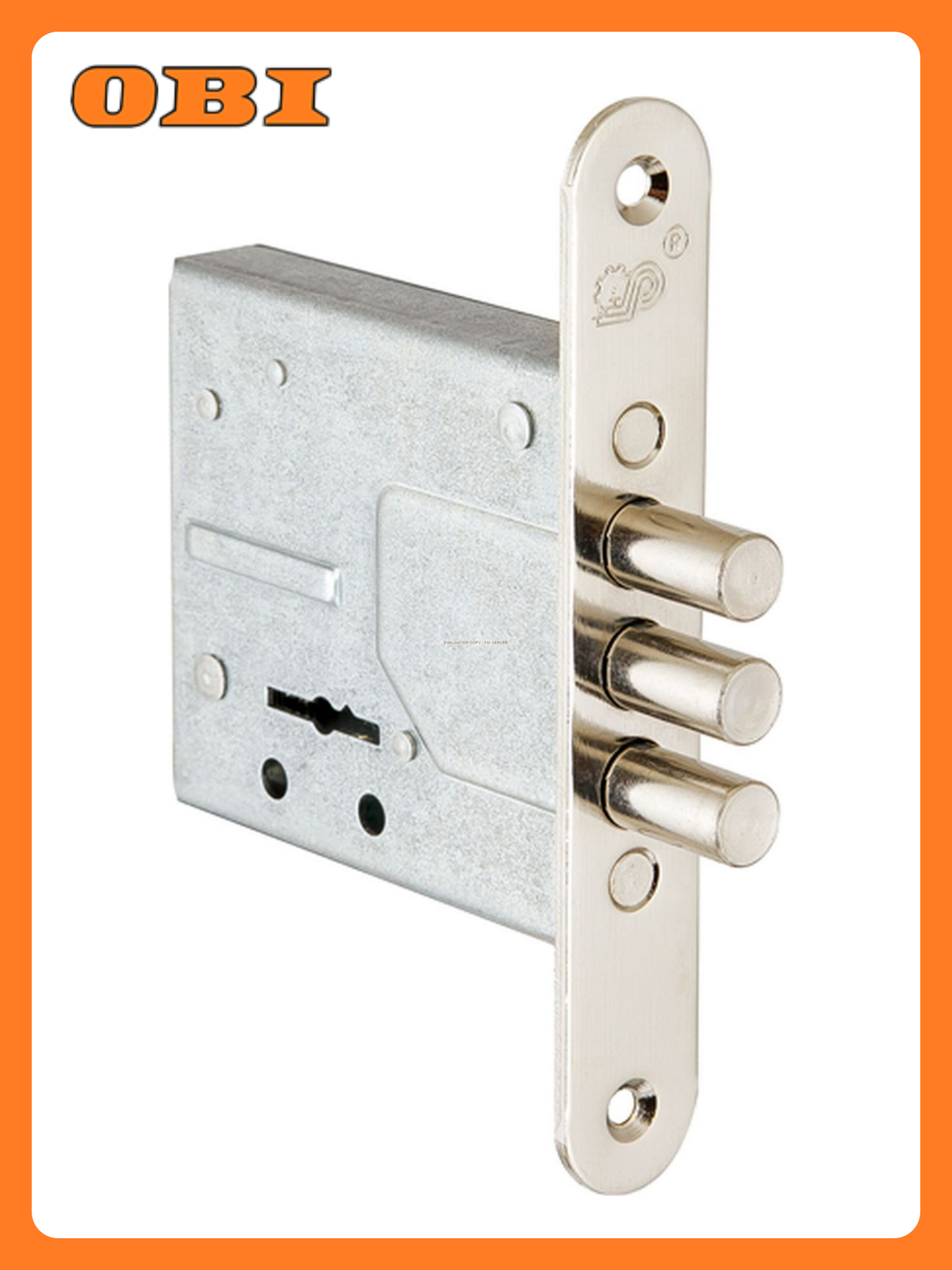 Замок врезной ПроСам ЗВ8-8У/15 8-сувальдный серебристый 250 000 комбинаций