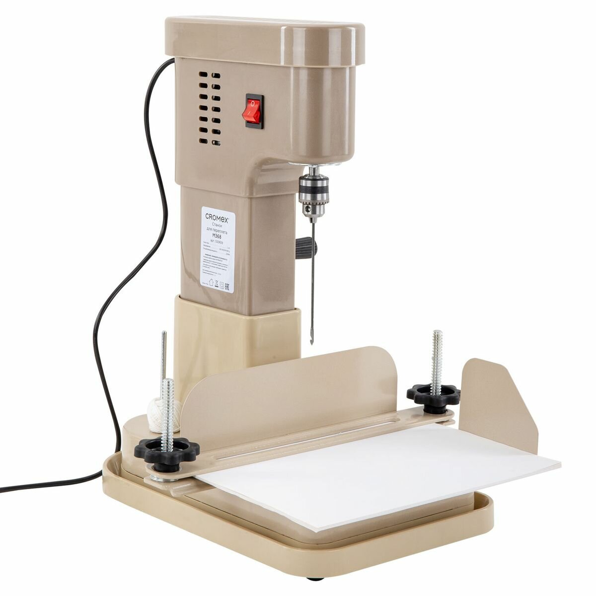 Станок для архивного переплета Cromex M368, 250Вт, с лотком, сшивка до 100мм (950л) (532909)