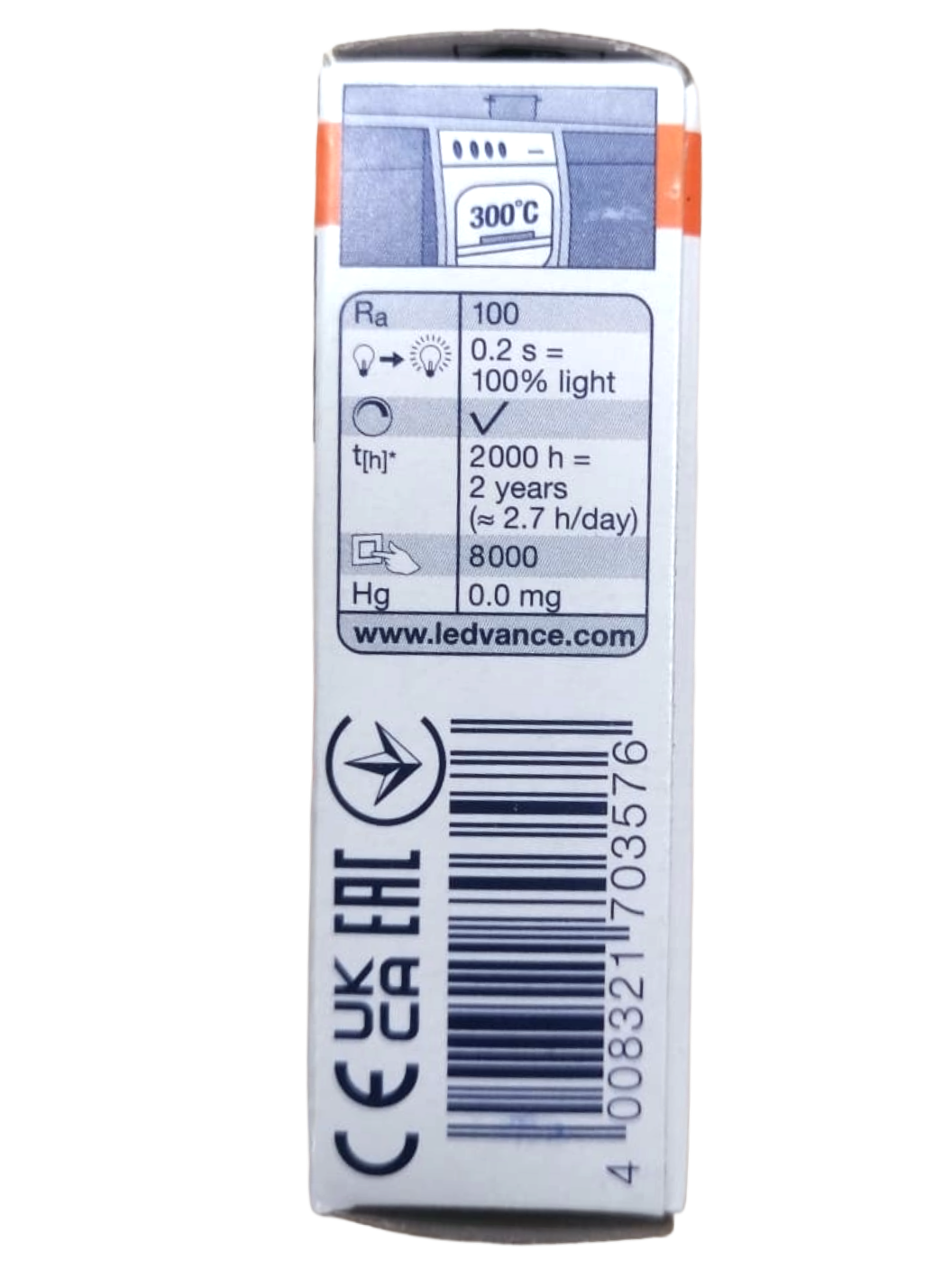 Лампа Osram Halopin 66740 для печей, галогенная, капсульная, цоколь G9, мощность 40Вт, 2700К, теплый свет 4008321703576 — фото 1