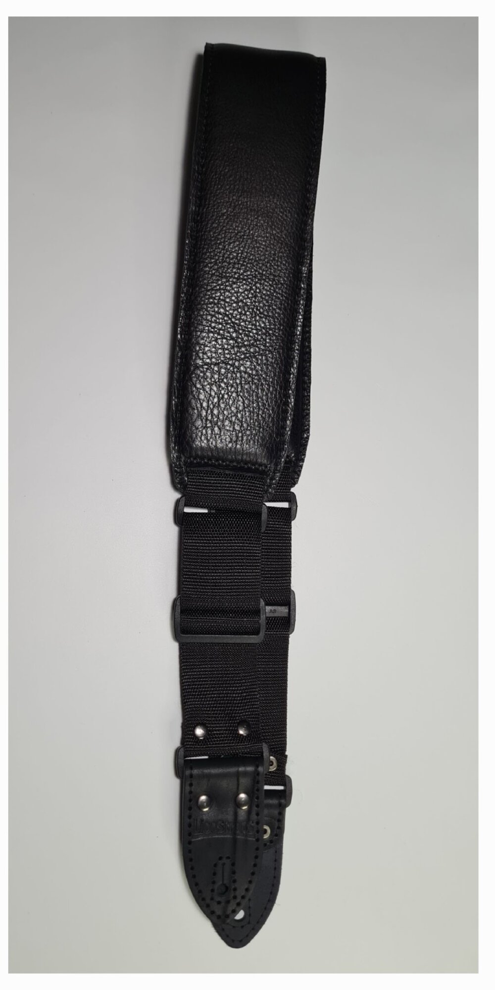 LS. P. S.005 Ремень для гитары, кожаный, черный, LionStraps