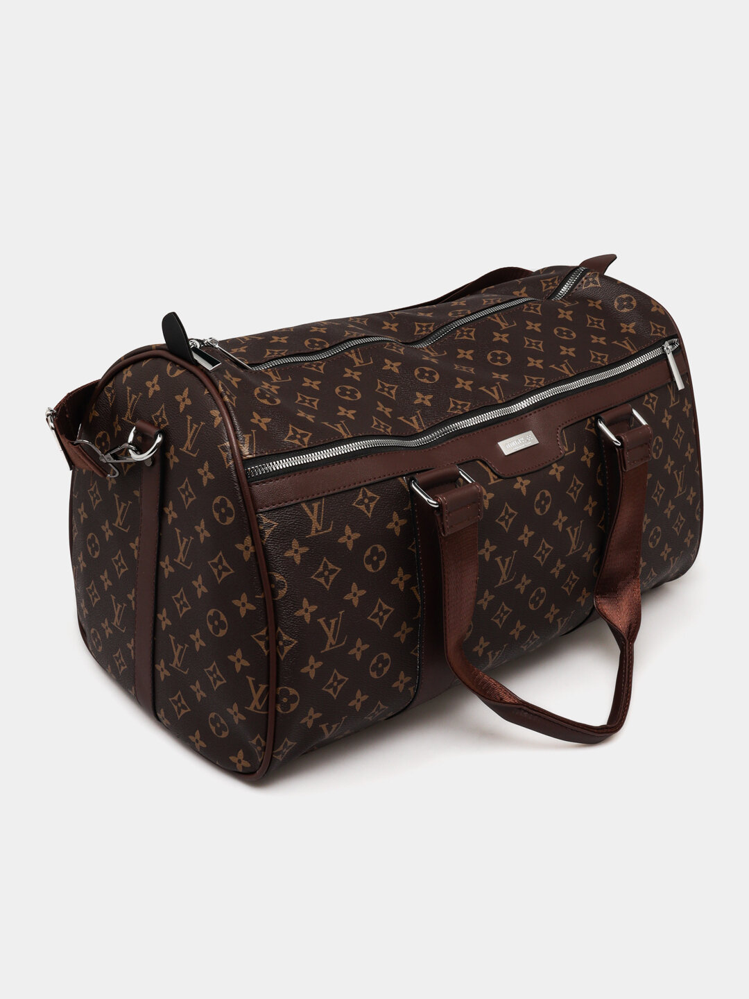 Сумка дорожная , 19 л, 21х26х45 см, ручная кладь, коричневый — фото 1