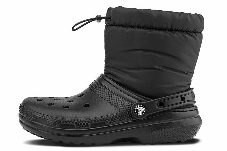 Снеговые сапоги унисекс Crocs Classic Lined Neo Puff Boots черные, 42-43 EU