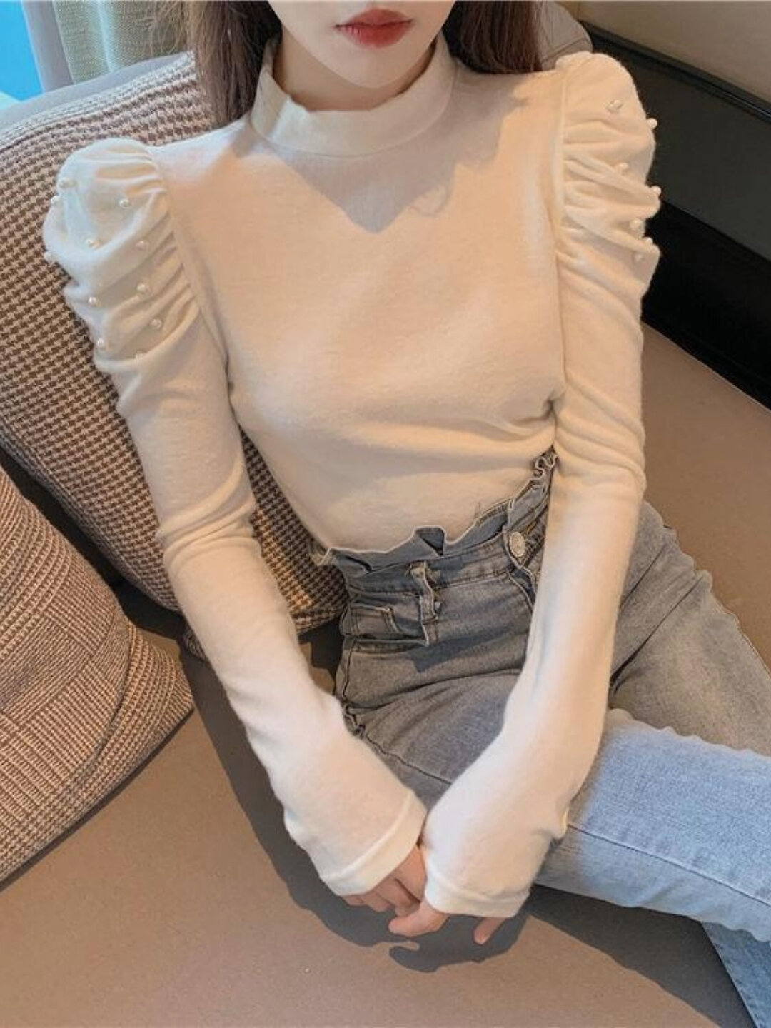 Свитер для кормящих мам размер XL, , белый — фото 1