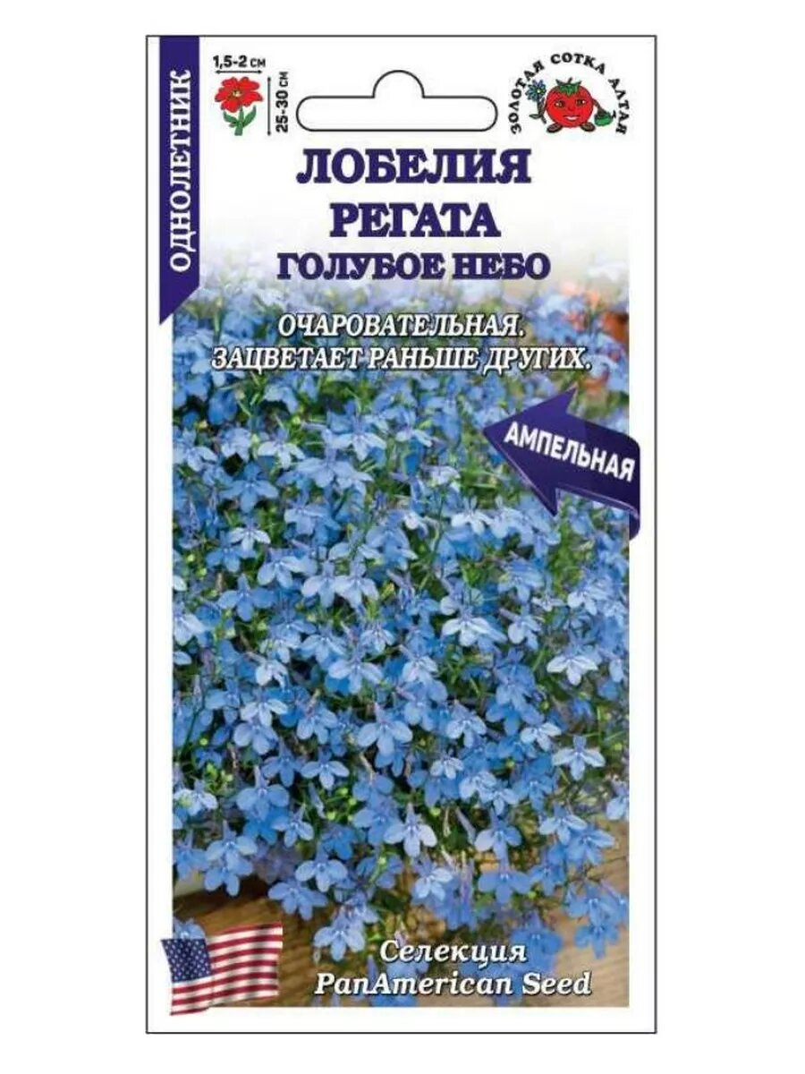 Лобелия Регата Голубое небо / 10 шт