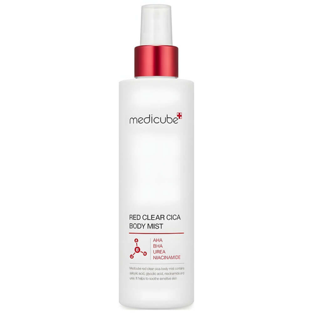 Medicube Red Clear Cica Body Mist 200ml — успокаивающий спрей-мист для тела с центеллой против раздражений и высыпаний