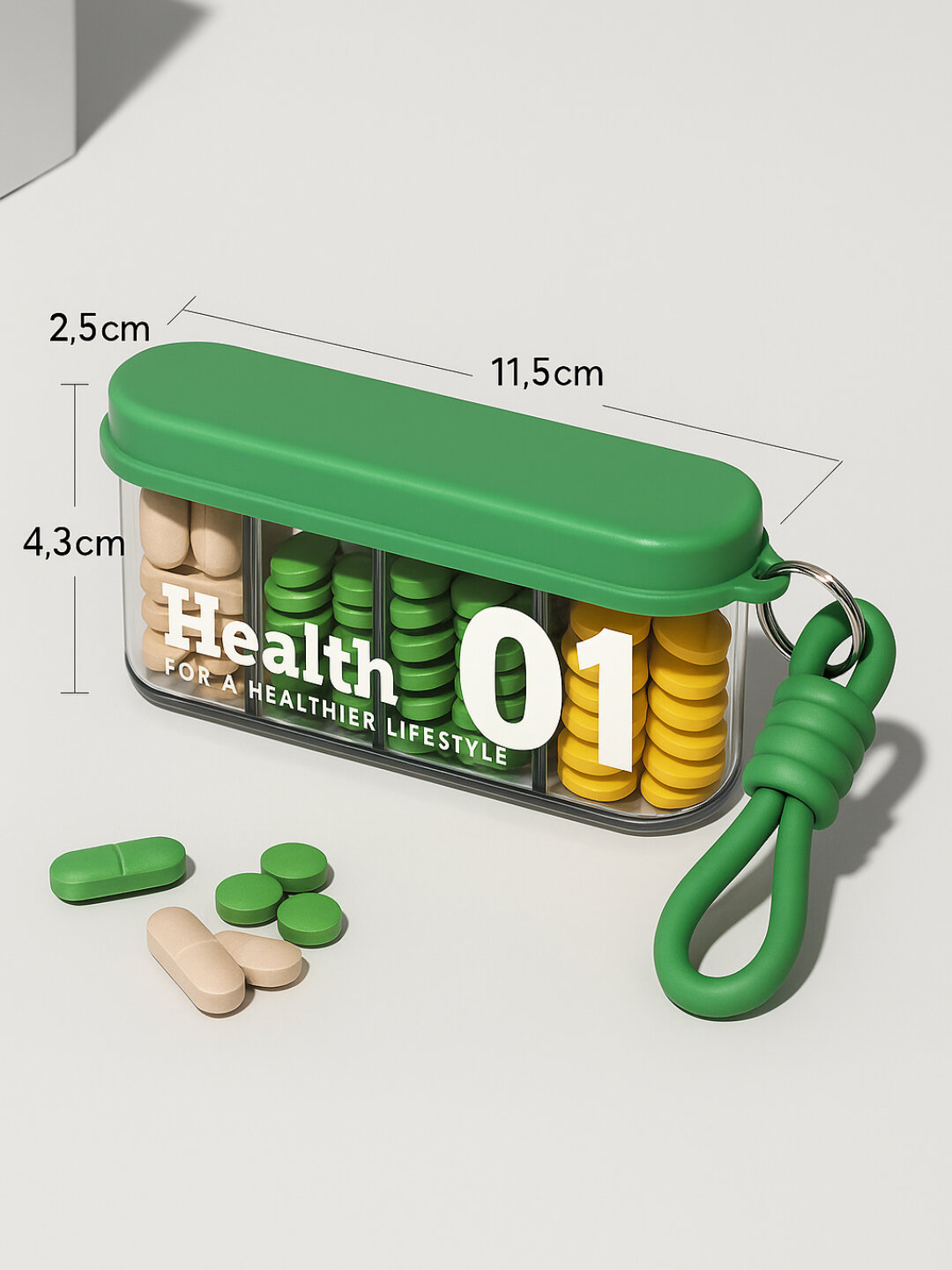 Таблетница - контейнер, органайзер, для лекарств, бадов и витаминов