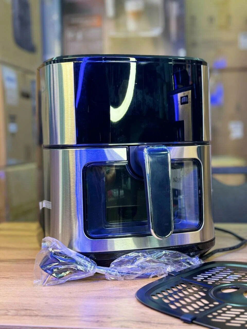 Аэрофритюрница Sonifer SF-1036, нержавеющая сталь, регулировка температуры, 1600Вт